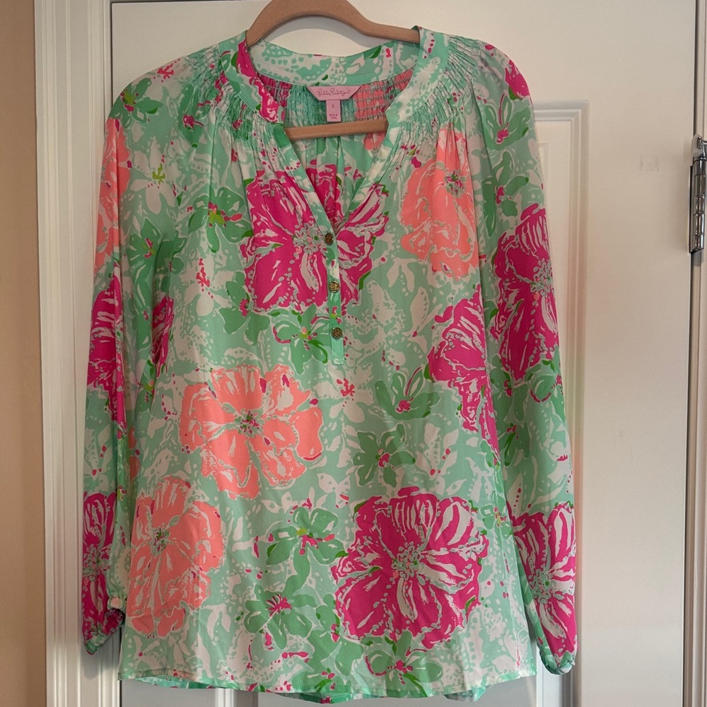 Lilly Pulitzer Elsa Top Silk Small